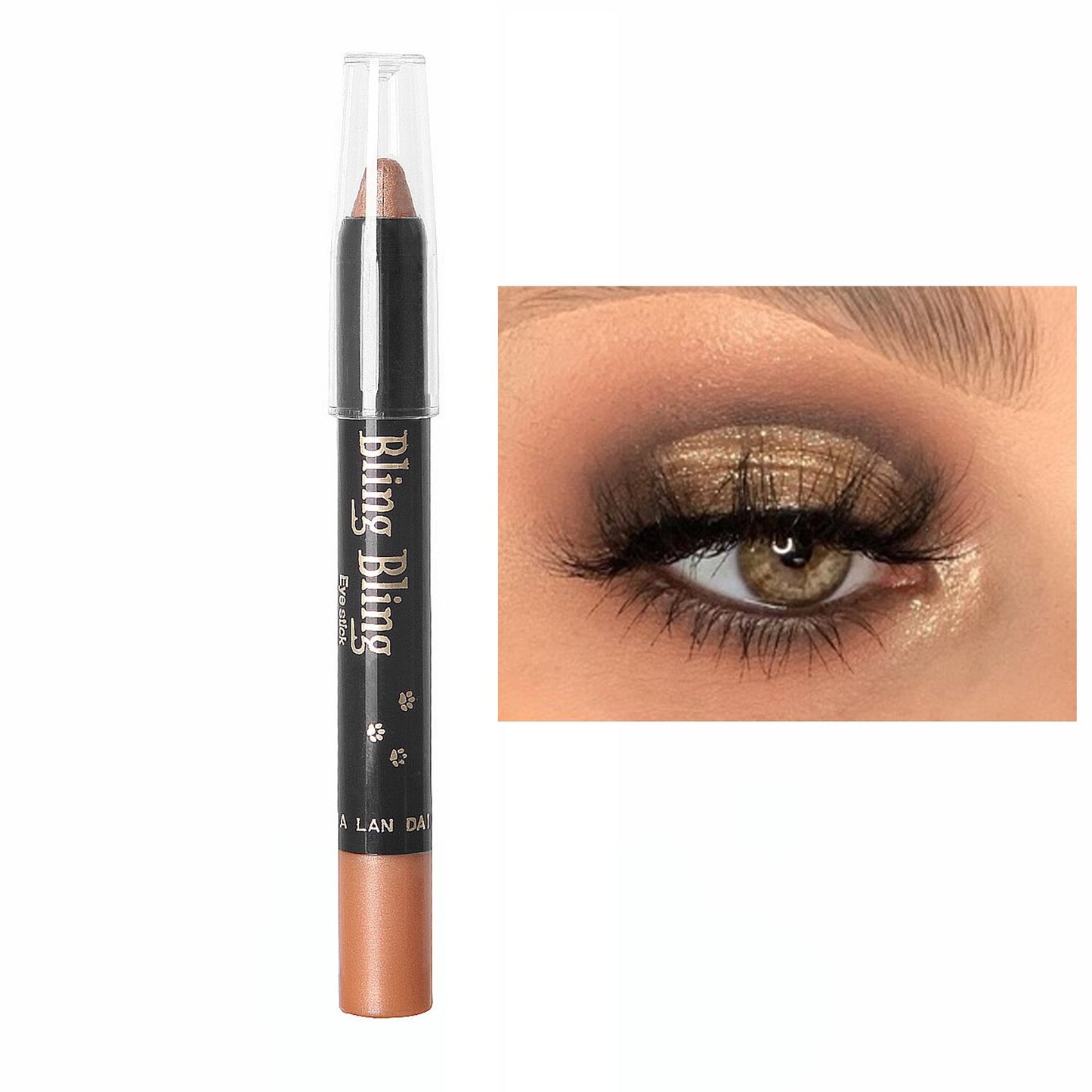 2 In 1 Pearlescent Eyeshadow Lipstick Stick Pencil Waterproof