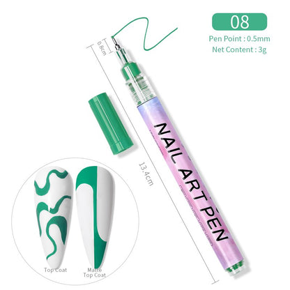 1 Pc Waterproof Nail Art Graffiti Pen