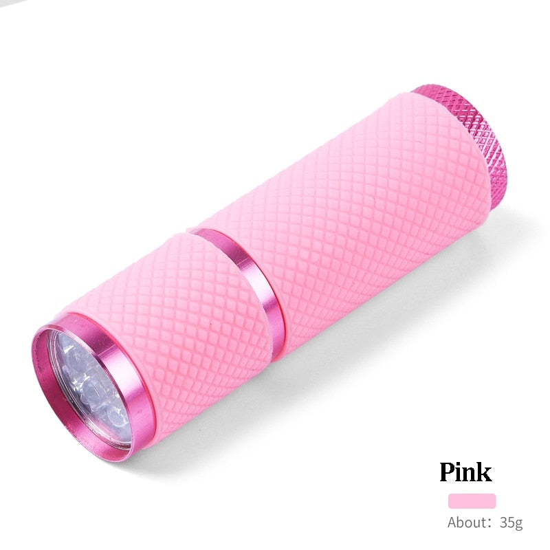 Mini 9 LED Flashlight Nail Dryer UV Light Lamp