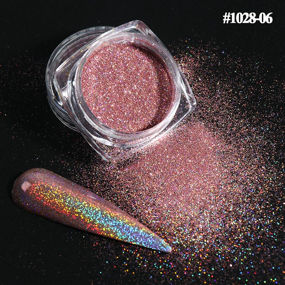 Reflective Glitter Iridescent Powder Sequins for Nails Sparkly