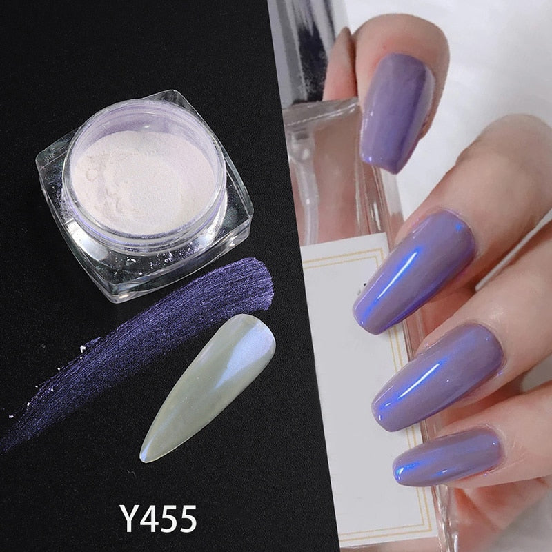 Holographic  Dust Ice Neon Mermaid Mirror Glitter Pearl Aurora Nail