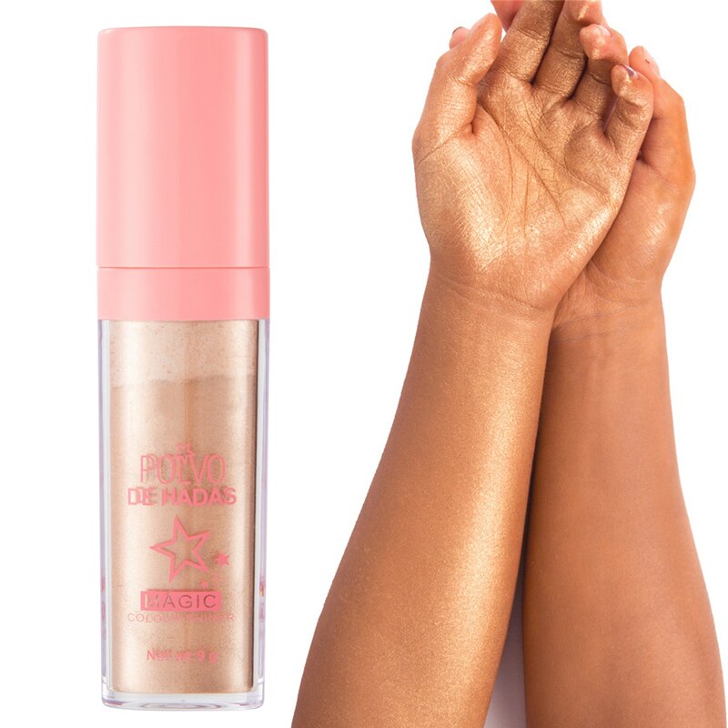 Face Highlighter Powder Stick Glowing Natural Shimmer Pink