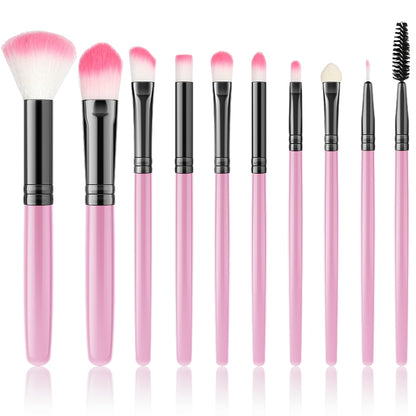 Pink Makeup Brushes Set for Cosmetics Foundation