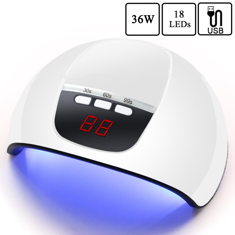 LED Nail Lamp For Manicure 72W Nail Dryer