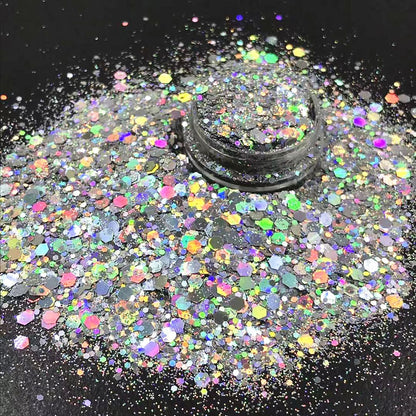 10g/Bag Iridescent Art Glitter Sequins Holographic Nail