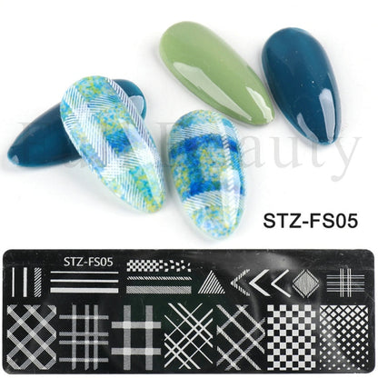 French Art Stamping Wave Flower Love Lace Stamp Nail