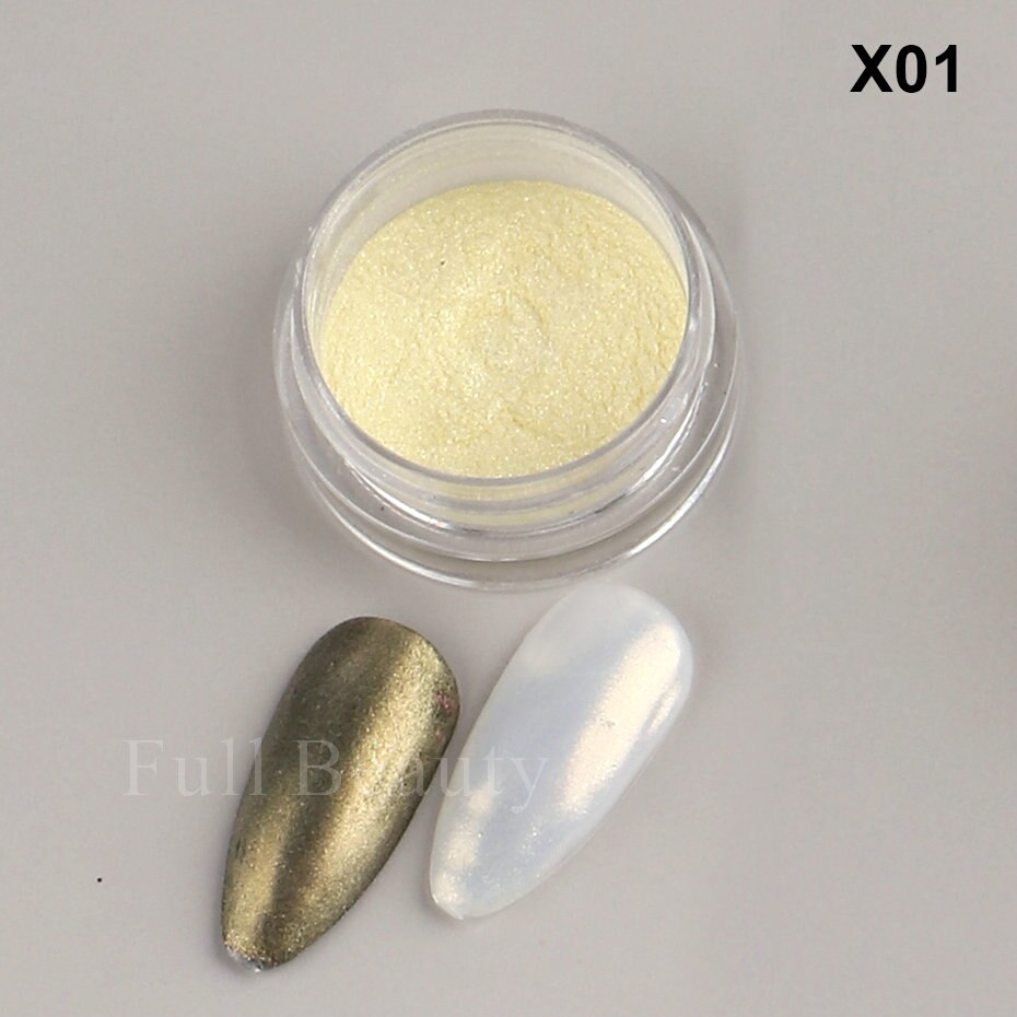 Neon Pigment Yellow Green Orange Rubbing Nail