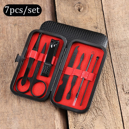 Manicure Cutters  Clipper Set Stainless Steel Ear Spoon Nail