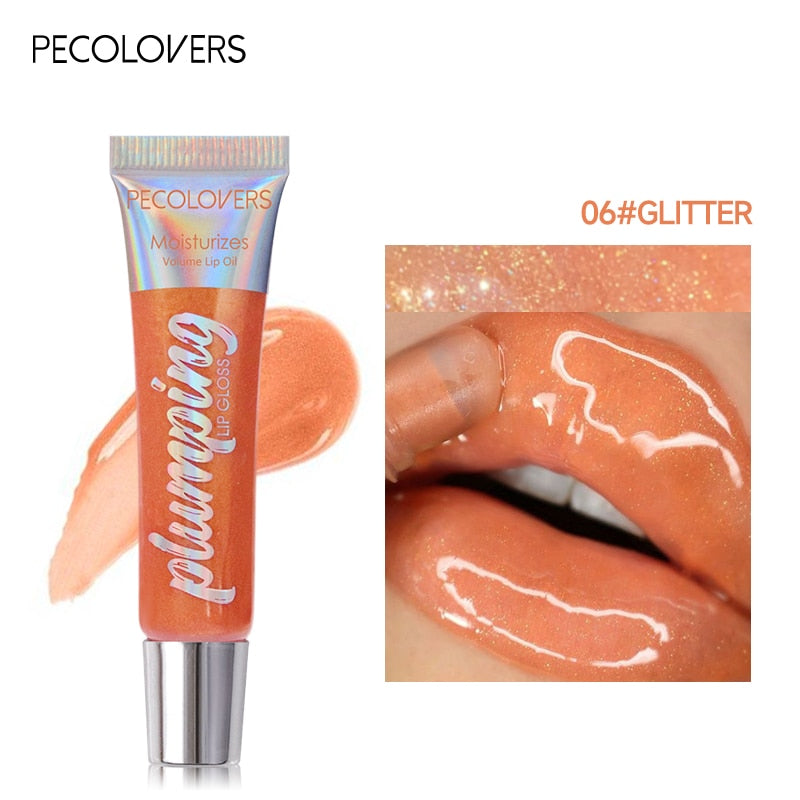Lip Gloss Moisturizing Lip Plumper Gloss Bomb Universal Lip Luminizer Long Lasting Glitter Liquid Lipstick10 Colors