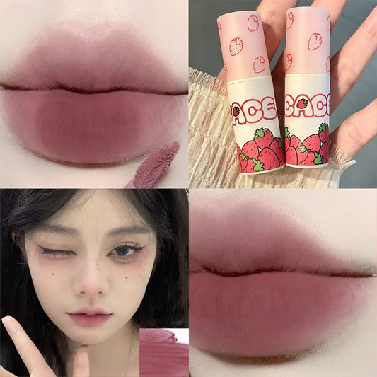 Lovely Strawberry Lip Mud Clay Velvet Matte Lipstick