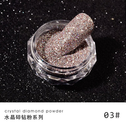 1Jar Crystal Diamond Powder Rainbow Shiny Nail