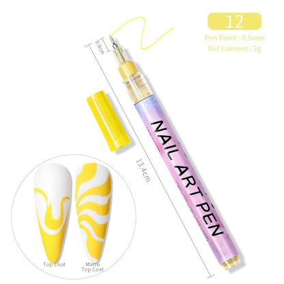 1 Pc Waterproof Nail Art Graffiti Pen