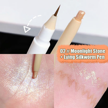1PC Two-color Eyes Brightening Pearl High-gloss Eyeliner
