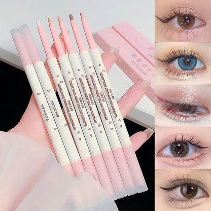 Matte Glitter Lying Silkworm Highlighter Pen