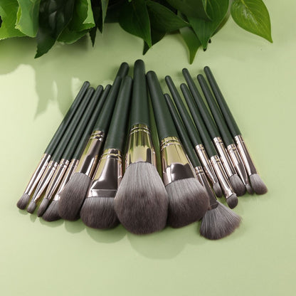 Green 13Pcs Soft Fluffy Makeup Brushes Set
