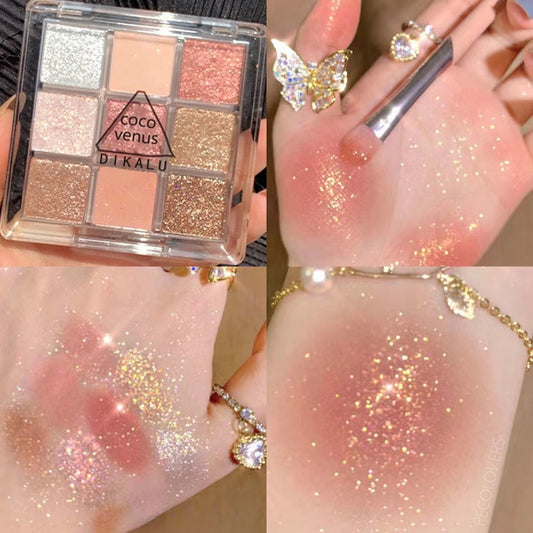 9 Colors Eyeshadow Palette Waterproof Korean Makeup