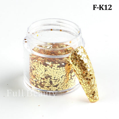 Shiny Glitter Sugar Sand Nails 3D Acrylic Flowers White