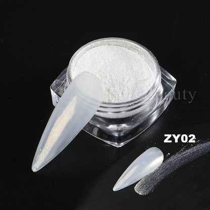 Neon Pigment Yellow Green Orange Rubbing Nail