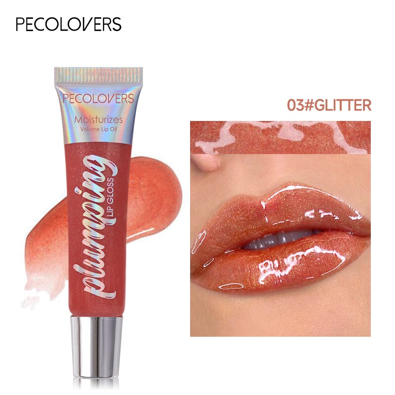 Lip Gloss Moisturizing Lip Plumper Gloss Bomb Universal Lip Luminizer Long Lasting Glitter Liquid Lipstick10 Colors