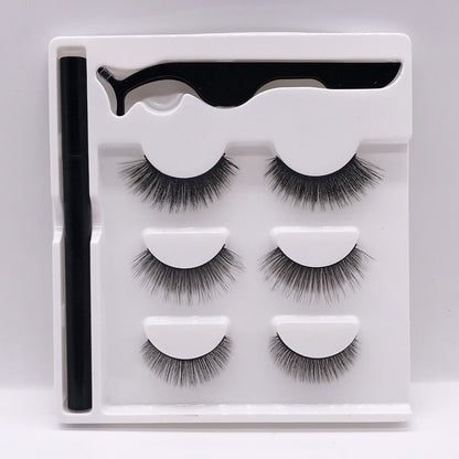 3 Pairs Fashion Magnetic False Eyelashes Waterproof Magnetic
