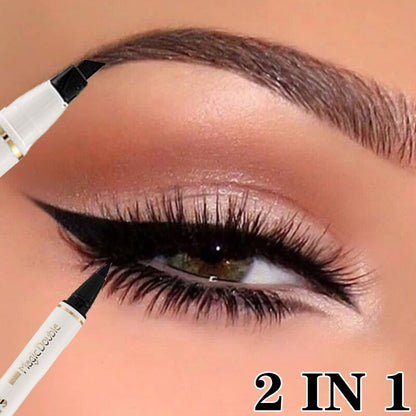 Waterproof Double Head Eyeliner & Eyebrow Pencil