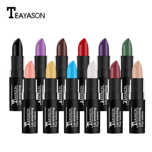 Hot Sale  Velvet Matte Black White Lipstick