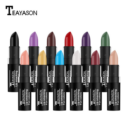 Hot Sale  Velvet Matte Black White Lipstick