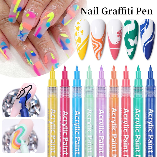 1 Pc Waterproof Nail Art Graffiti Pen