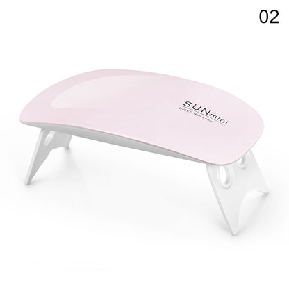 6W Mini Lamp UV LED Gel Polish Cured Pink White Nail
