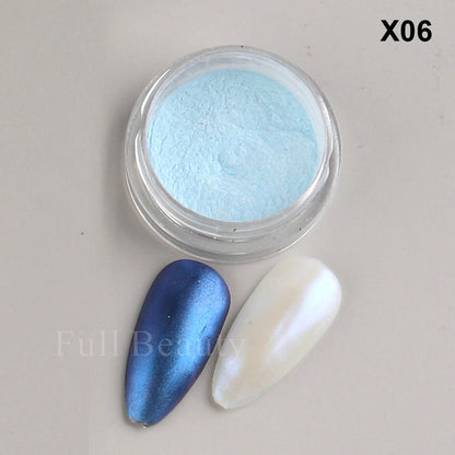 Neon Pigment Yellow Green Orange Rubbing Nail