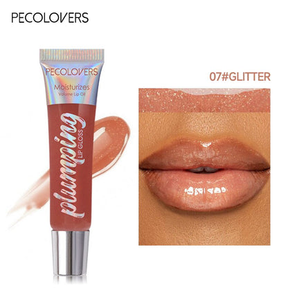 Lip Gloss Moisturizing Lip Plumper Gloss Bomb Universal Lip Luminizer Long Lasting Glitter Liquid Lipstick10 Colors