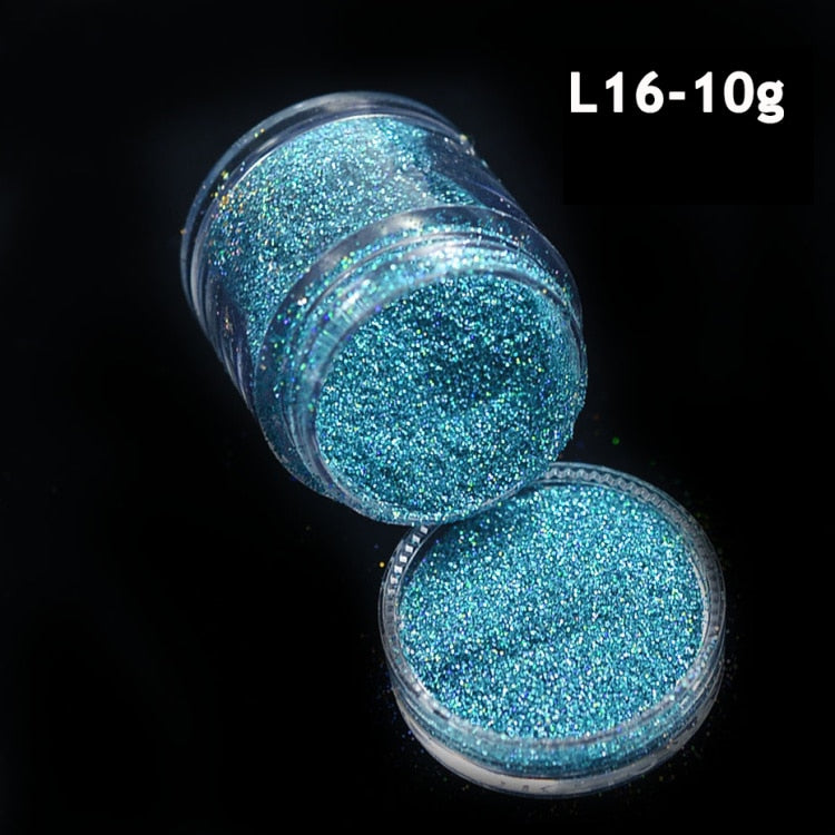 Shiny Glitter Sugar Sand Nails 3D Acrylic Flowers White