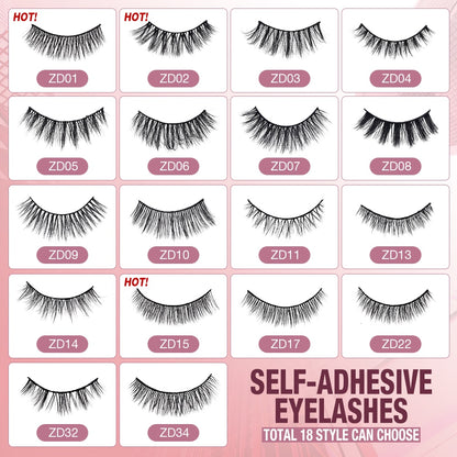 Self Adhesive False Eyelashes Reusable Extension