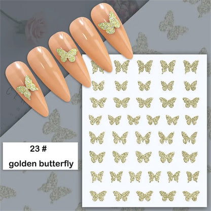 3D Stickers  Lines Holographic Silver Stripe  Nail