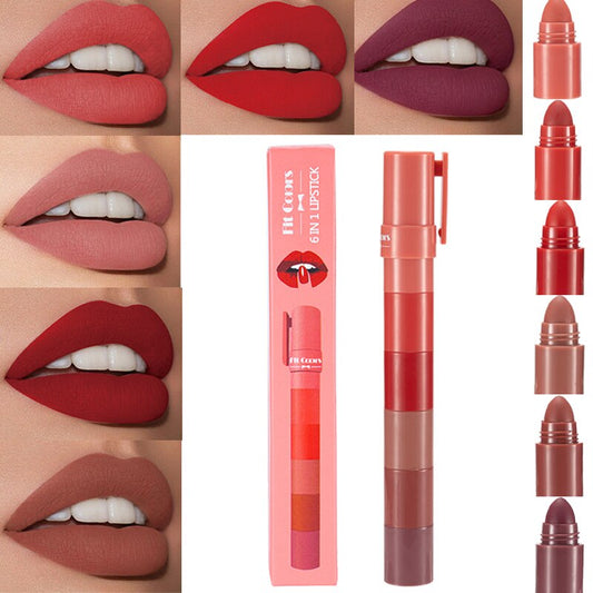 6pc/set Mini Lipstick Set Hot Color Collection
