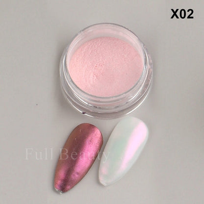 Neon Pigment Yellow Green Orange Rubbing Nail