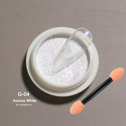 Neon Pigment Yellow Green Orange Rubbing Nail