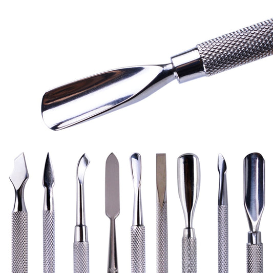 Stainless Steel Cuticle Pusher  Remover Art Cleaner Care Tool