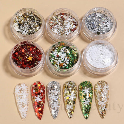 Glitter Sandy Sugar Powder Black White Silver Grainy Shinning Sequins