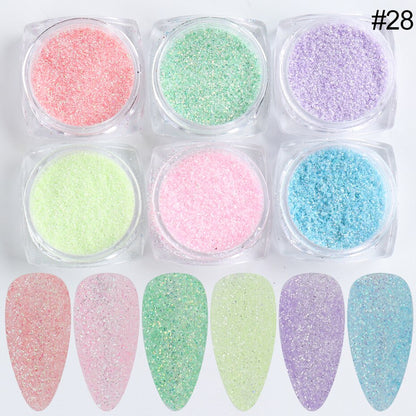 Glitter Sandy Sugar Powder Black White Silver Grainy Shinning Sequins