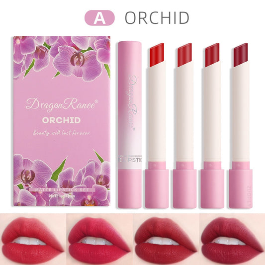 4pcs/set Creative Cigarette Lipstick Velvet Matte