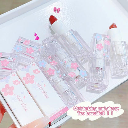 Matte Lipstick Velvet Retro Summer Lip Gloss Flowers Transparent Small Ice Cubes Lasting Non-stick Cup Lips Tinted Solid Pigment