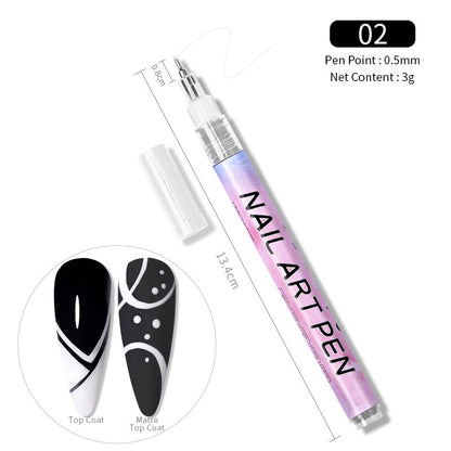 1 Pc Waterproof Nail Art Graffiti Pen