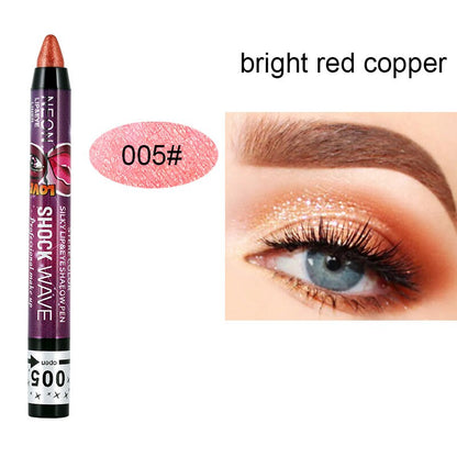2 In 1 Pearlescent Eyeshadow Lipstick Stick Pencil Waterproof
