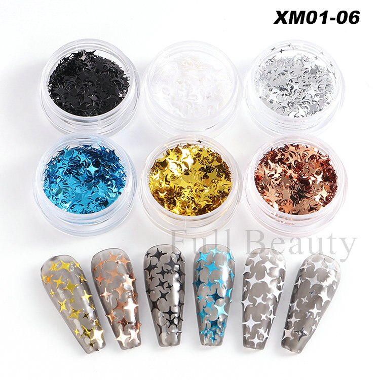 Glitter Sandy Sugar Powder Black White Silver Grainy Shinning Sequins