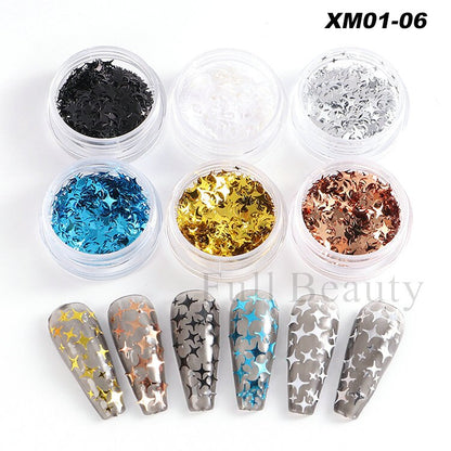 Glitter Sandy Sugar Powder Black White Silver Grainy Shinning Sequins