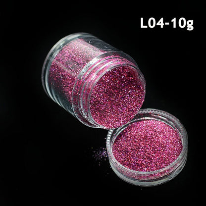 Shiny Glitter Sugar Sand Nails 3D Acrylic Flowers White