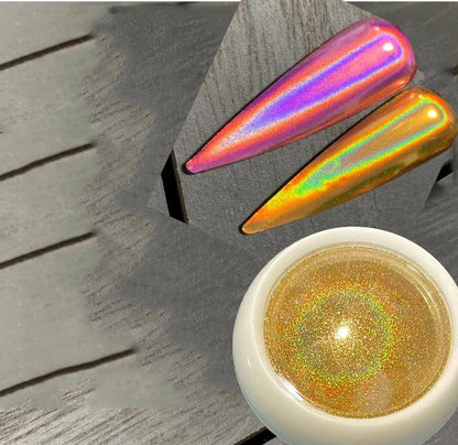 Holographic Powder Laser  Magic Mirror Glitter Rub Dust  Nail