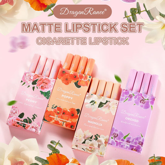 4pcs/set Creative Cigarette Lipstick Velvet Matte