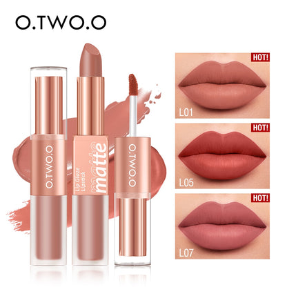 O.TWO.O  Red Lip Gloss 2 in 1 Tint Waterproof Long -lasting Moisture